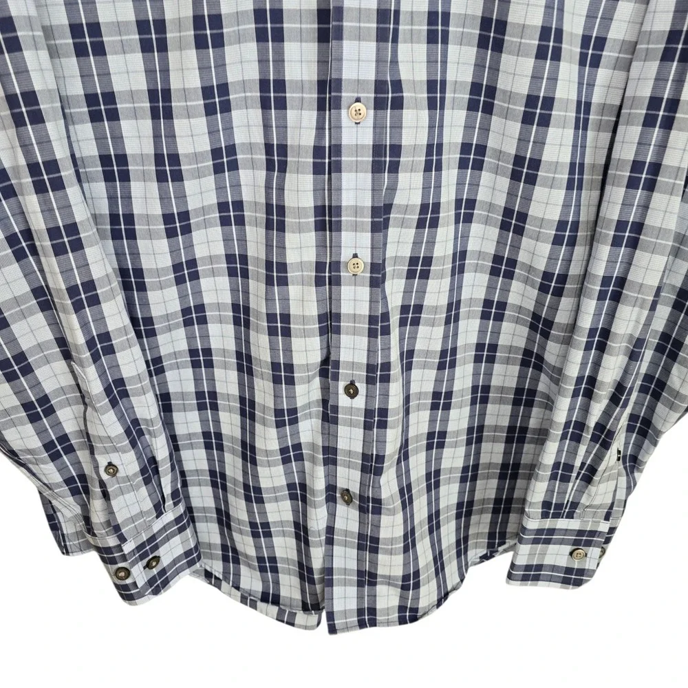 Banana Republic Dress Shirt Mens Medium 15-15.5 Button Blue Classic Non Iron‎